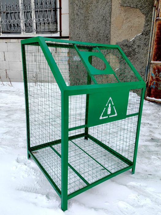 Мусорный контейнер сетчатый для сбора пэт