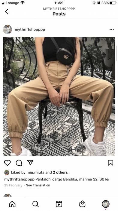 Pantaloni cargo Bershka