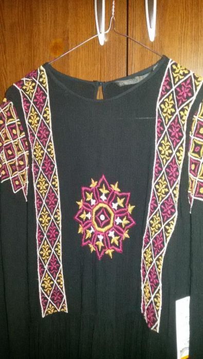 Rochie Zara stil ie cu broderie multicolora 36/S
