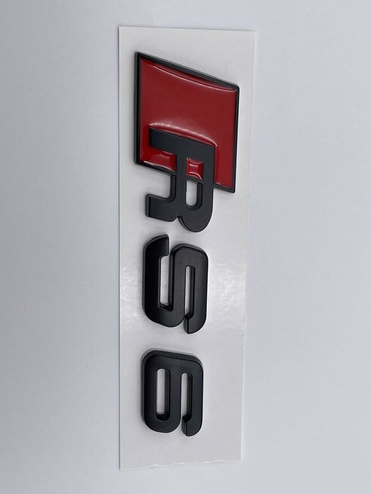 Emblema Audi RS6 metal negru spate