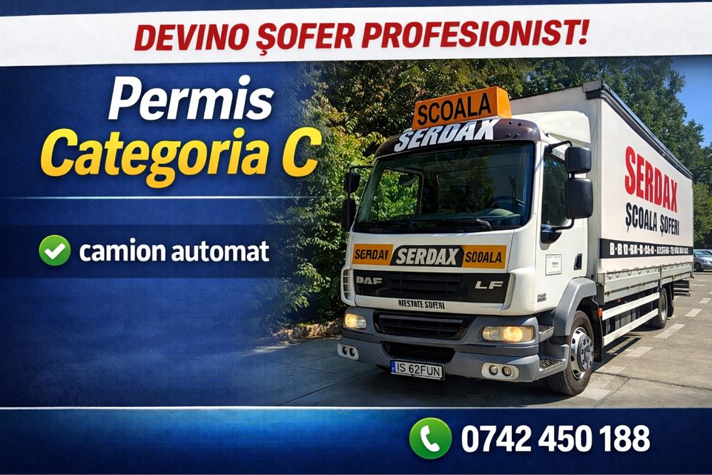 Scoala soferi SERDAX  categorii B B1 BE C CE D