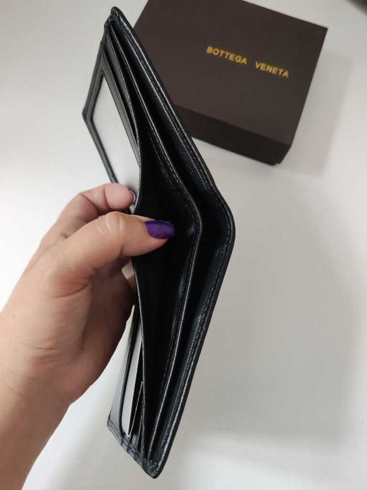 Мъжки портфейл Bottega Veneta естествена кожа