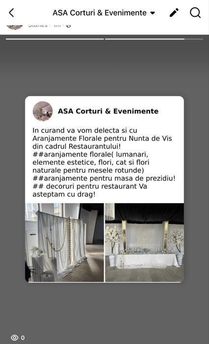 Cort Evenimente/ Inchiriere