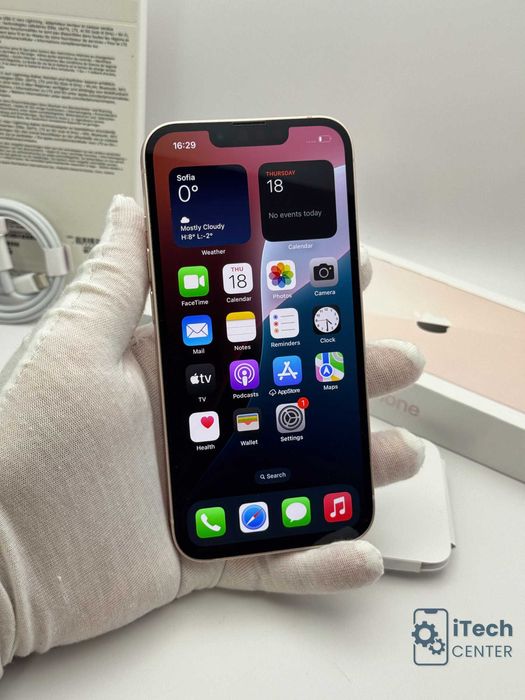 iPhone 13, 128GB, Pink, 100% батерия, КАТО НОВ, 1г. ГАРАНЦИЯ!