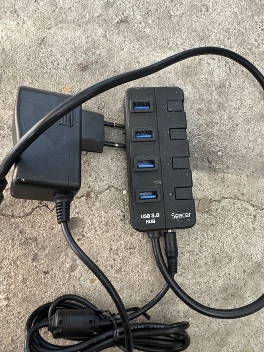 Hub USB 3.0 Spacer cu alimentare externa