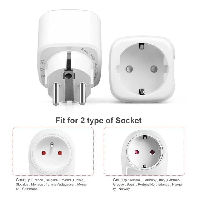 Енергиен монитор електромер Смарт Wifi контакт Ватметър през Android