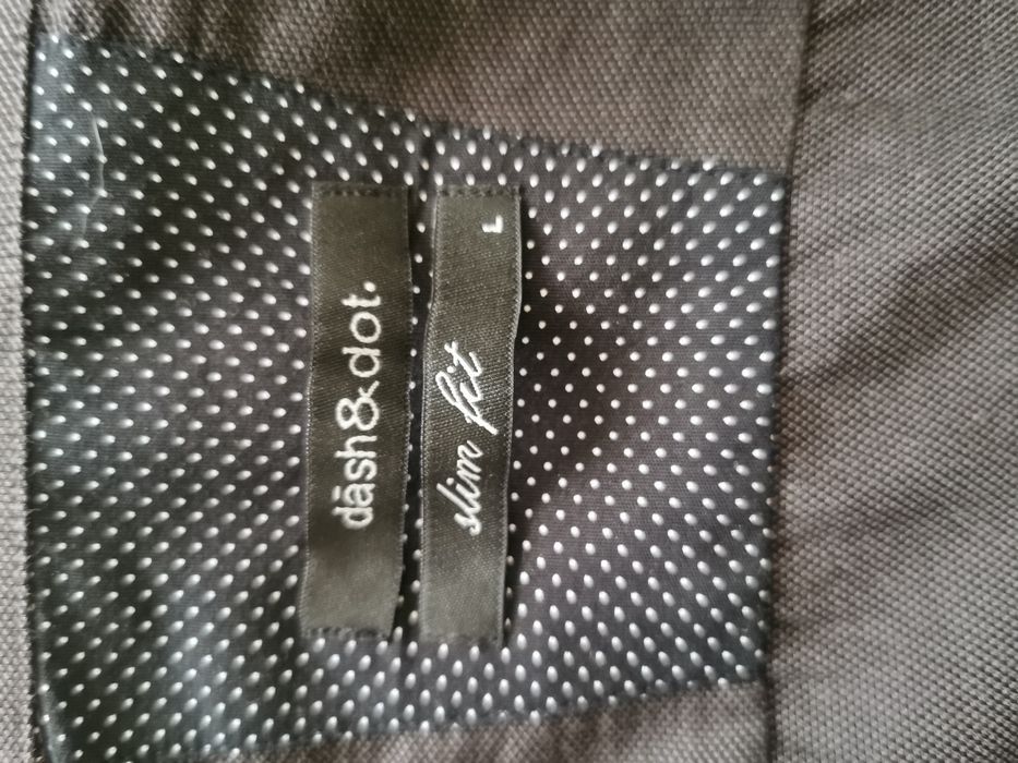 Cămașă bărbați Dash&Dot – Slim Fit – maro închis – mărimea L – NOUĂ