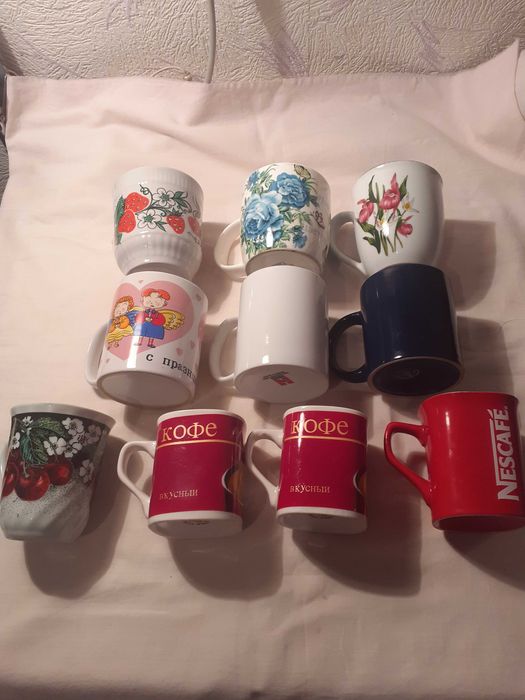 Кружки, стаканы стеклянные