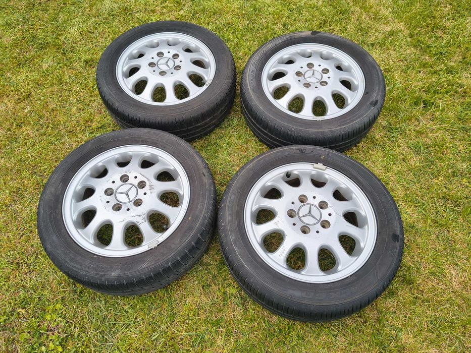 Set Jante aluminiu + anvelope Mercedes 195/55 R 15 stare foarte buna