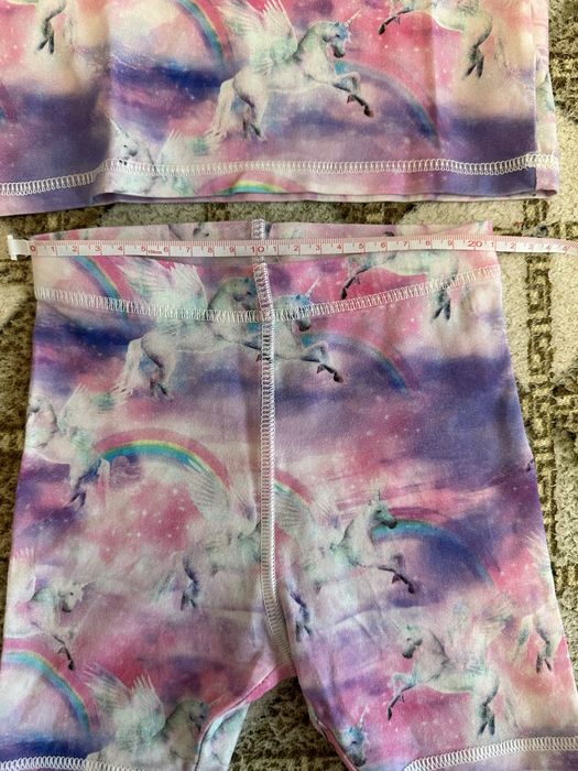 Set 2 piese vara Next, tricou si sort cu unicorni, 92 cm