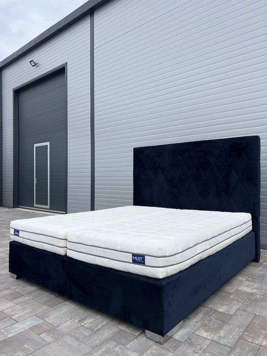Pat Dormitor Tapitat • Boxspring 1,80 x 2,00 Impecabil Catifea