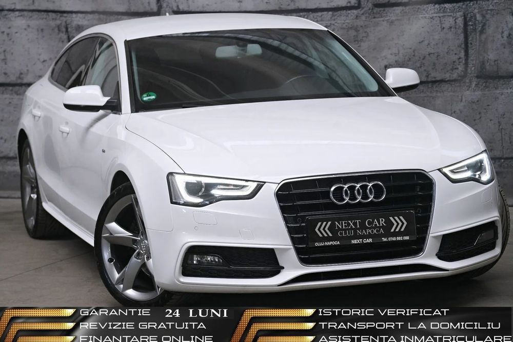 Audi A5 Sportback GARANTIE 24 LUNI*RATE*Manuala*S-Line Plus*Piele*Navi*Bixenon*Led*B&O