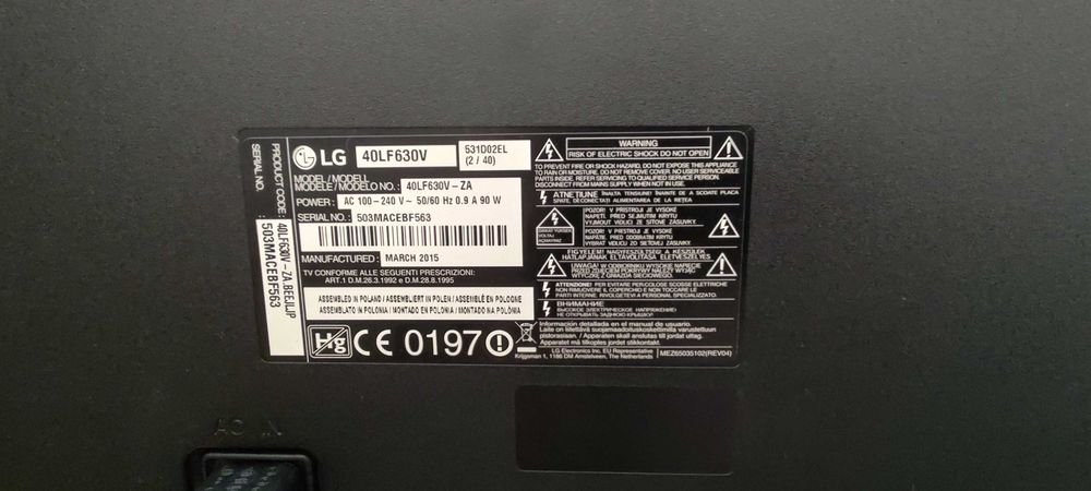 Телевизор LG 40LF630V