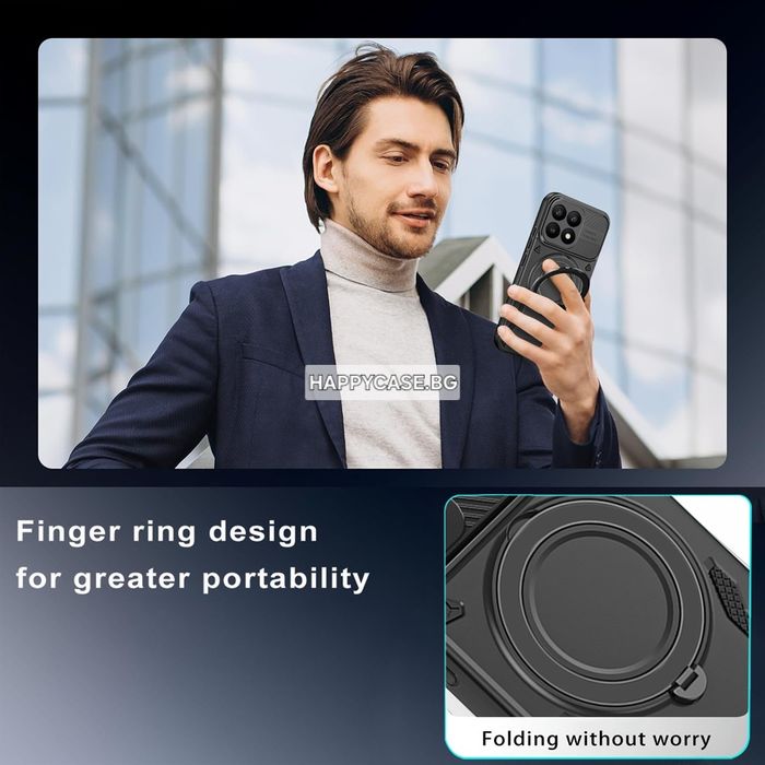 Xiaomi 17T Pro / RING ARMOR Удароустойчив кейс гръб с пръстен