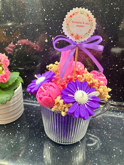 Ароматни букети от соев восък!