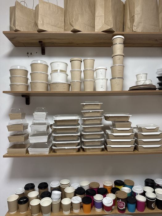 Одноразвые стаканы | ланчбокс | контейнер | крафт