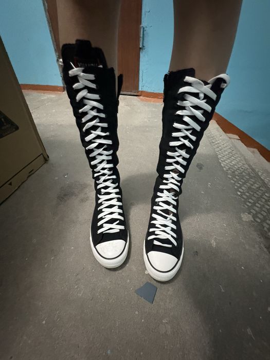 Выосокие кеды до колена , knee-high Converse