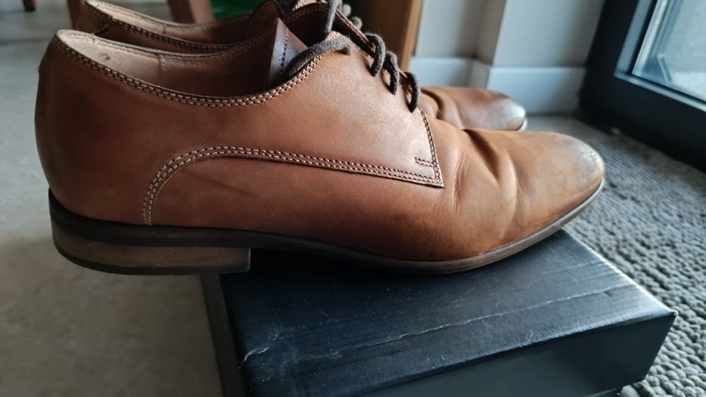 Pantofi eleganti  piele cognac barbati