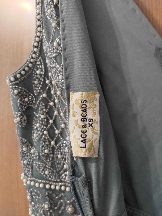 Рокля цвят мента размер XS