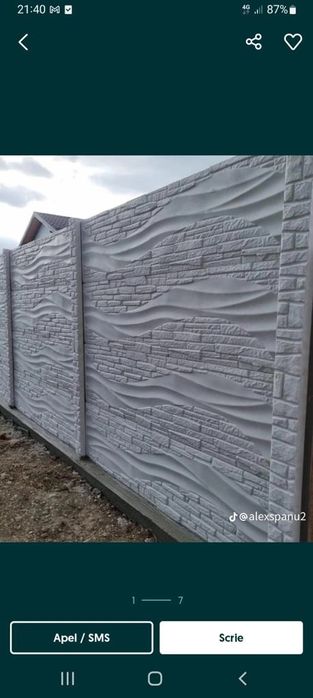 Montez și vând gard din beton