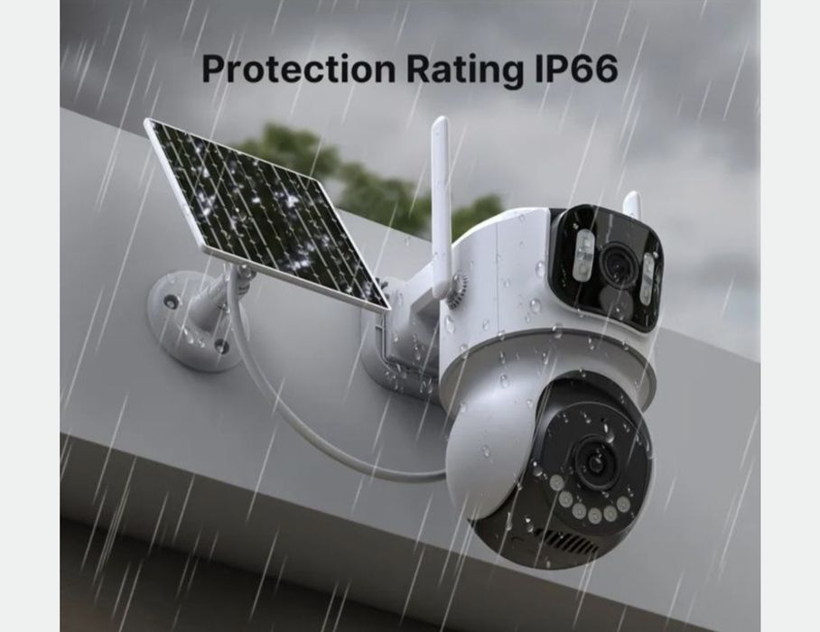 Camera supraveghere dubla cu sim 4G acumulator panou solar ip