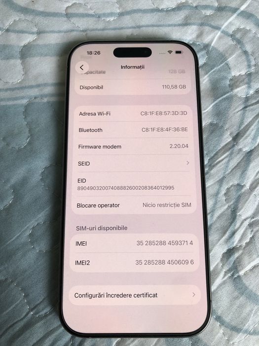 Iphone 16 pro/99% baterie