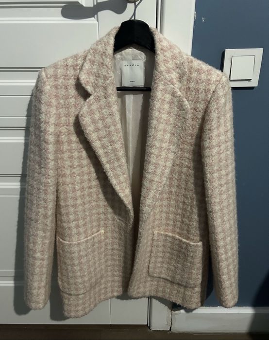 Пиджак sandro 36 шерсть оригинал