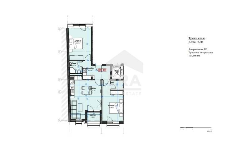 Продава се Тристаен апартамент в София, Банишора - 107 кв.м за 1283 €/кв.м - Снимка #1