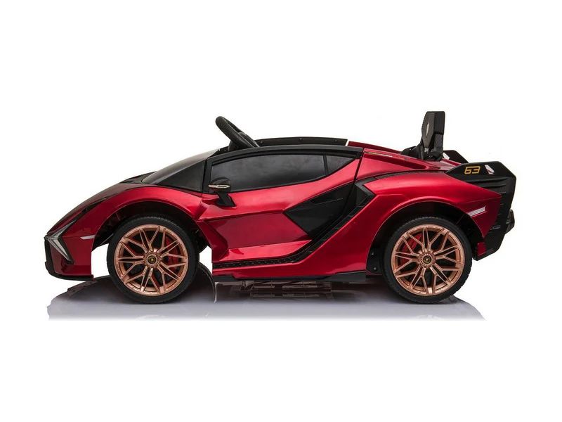 Lamborghini sian 12v – детска акумулаторна кола, червена, eva гуми, вр