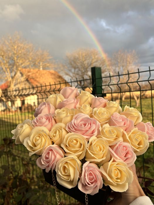 Buchete trandafiri din sapun