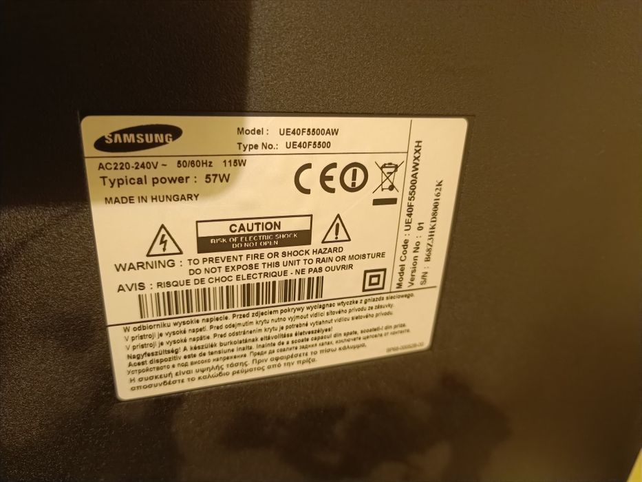 Телевизор Smart Samsung UE40F5500AW