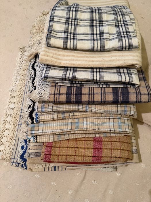 Старинни платове – 100% лен и памук | Ретро, битови, ръчно тъкани