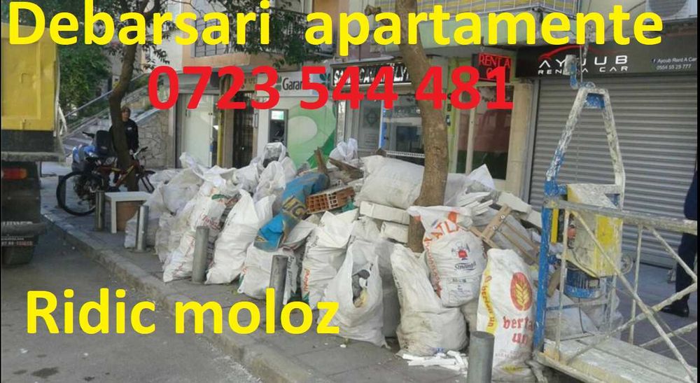 Debarasari mobila veche apartamente ridic moloz transport marfa mutari