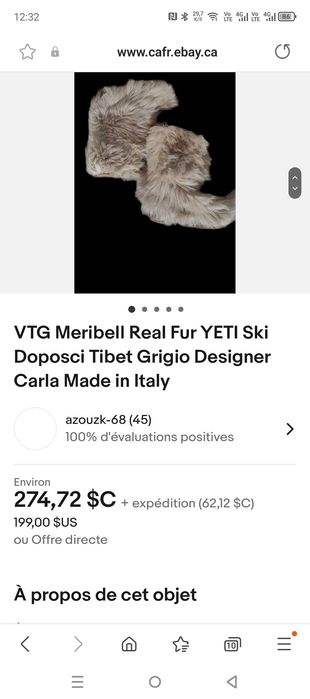 Bocanci Yeti Boots blana naturala Meribell Designer Carla 43