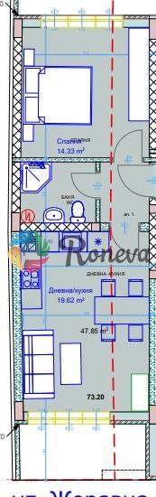 2-стаен в Варна-Левски площ 64 цена 76000