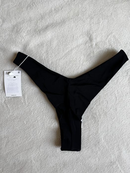 Дамско черно долнище на бански костюм Bershka