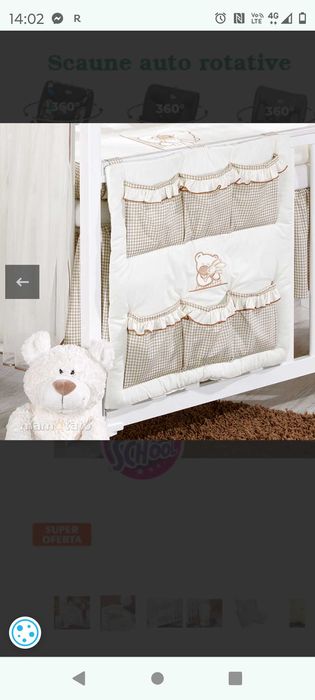 Set lenjerie patut bebe 60*120, Mamo Tato, 9 piese