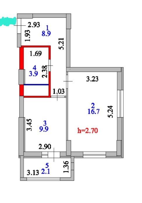Продам 1 комн.квартиру