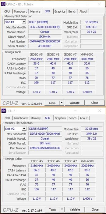Corsair Vengeance 64GB DDR5, 6000MHz, CL30