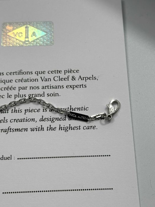 Bracelet Van Cleef & Arpels 1 motif White Gold 750 Chalcedony