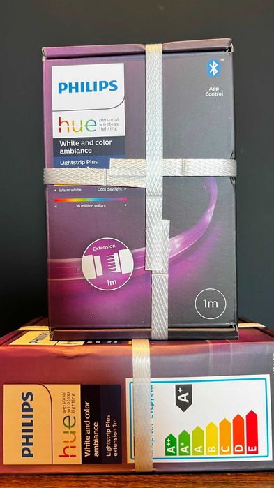 Extensie banda LED RGB, Philips Hue LightStrip Plus V4 - 1m