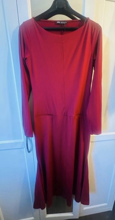 Rochie Rosie Noua - ZARA (long Godet dress)