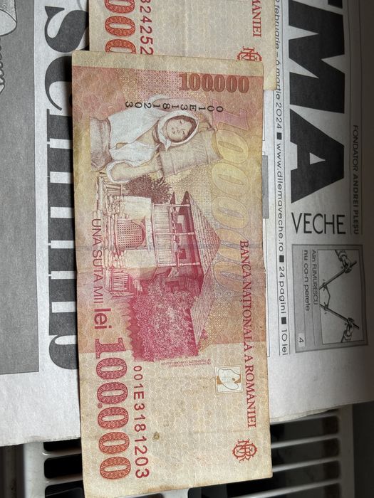 3 x bancnote 100000 100 lei vechi 1998