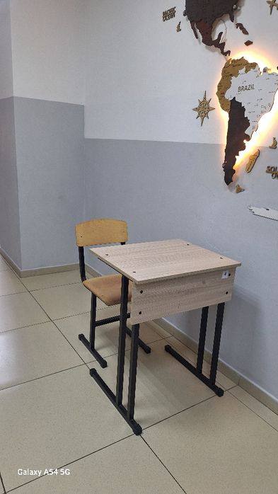 Парты со стульями, одинарные