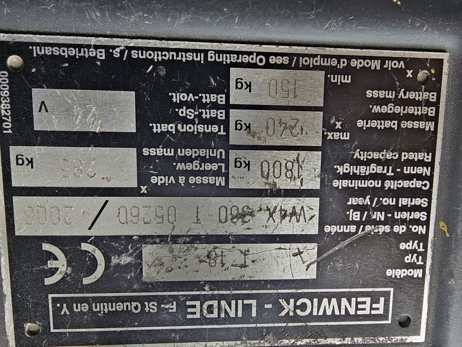 Transpaleta electrica Fenwick Linde T18 (Liza electrica 1.8 Tone)
