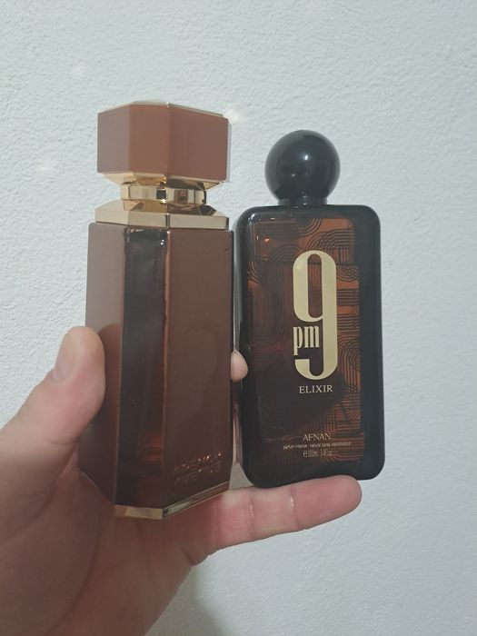 Vând 2 parfumuri afnan elixir si  liquid  Brun
