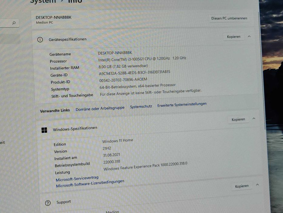PC All in One Medion cu Windows 11
