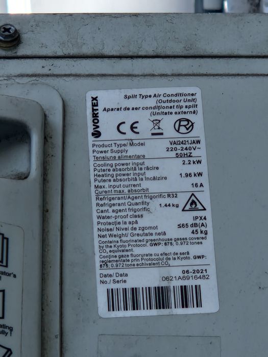 Aer condiționat Vortex 18000 btu