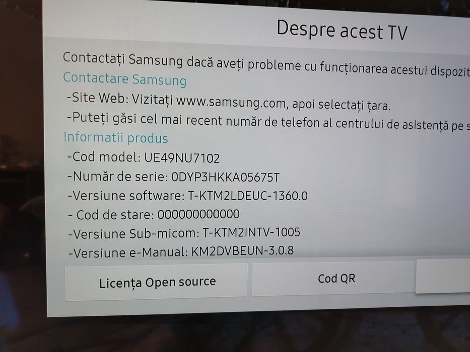 Vând televizor Samsung Smart preț fix 850