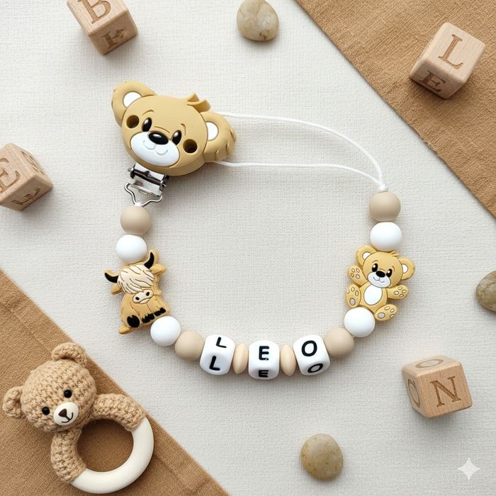 Lantisoare pentru suzeta / dentitie personalizate